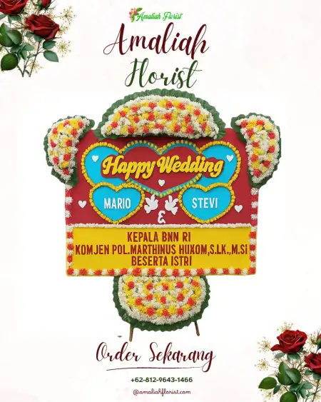Papan Bunga Pernikahan Gaden